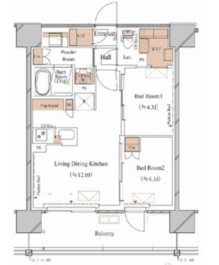ブランシエスタ木場　502号室　間取り