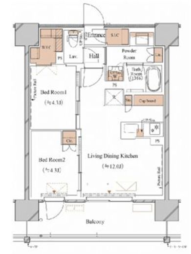 ブランシエスタ木場　503号室　間取り