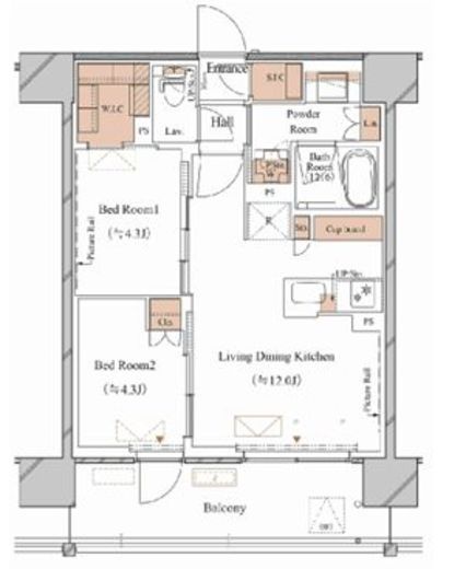 ブランシエスタ木場　512号室　間取り