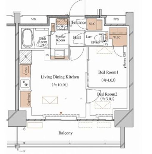 ブランシエスタ木場　705号室　間取り