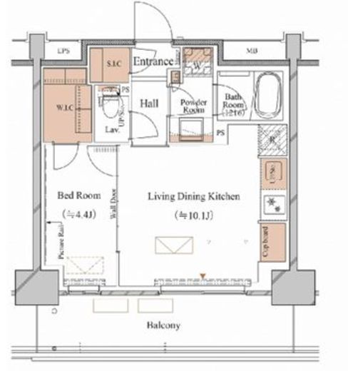 ブランシエスタ木場　706号室　間取り