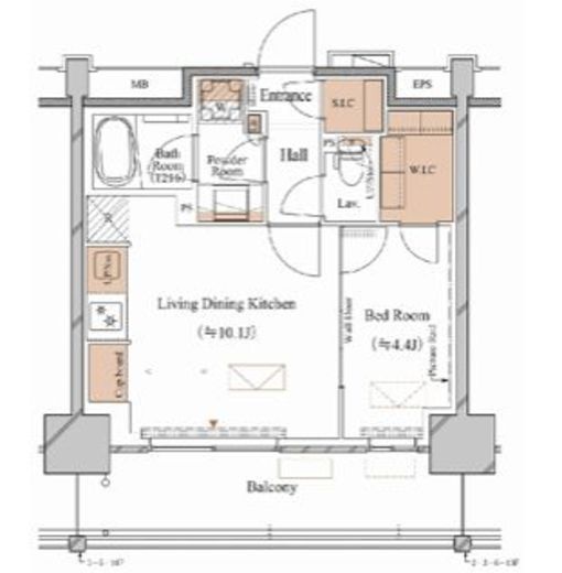 ブランシエスタ木場　907号室　間取り