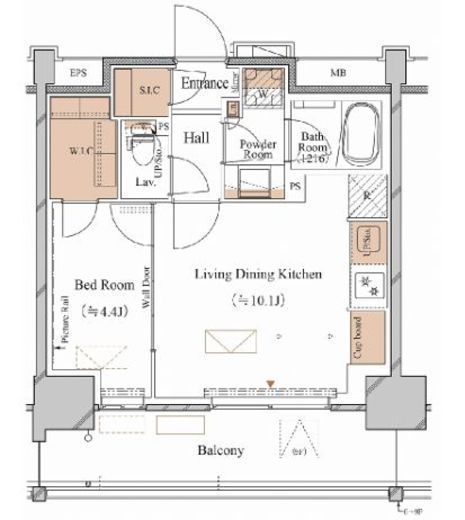 ブランシエスタ木場　909号室　間取り