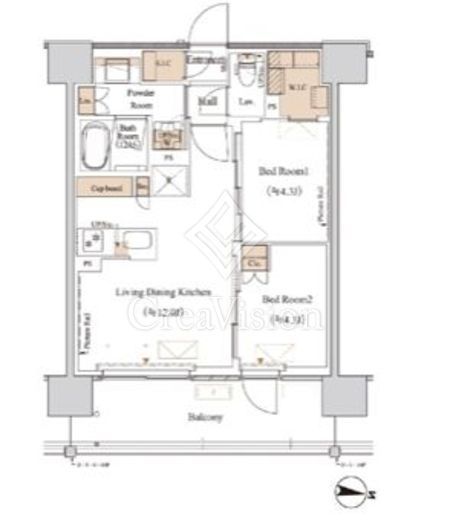 ブランシエスタ木場　1002号室　間取り