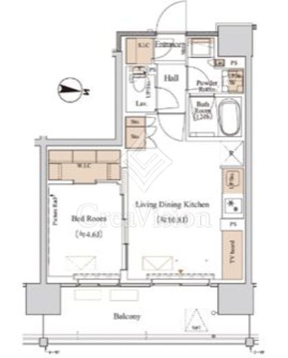 ブランシエスタ木場　1010号室　間取り