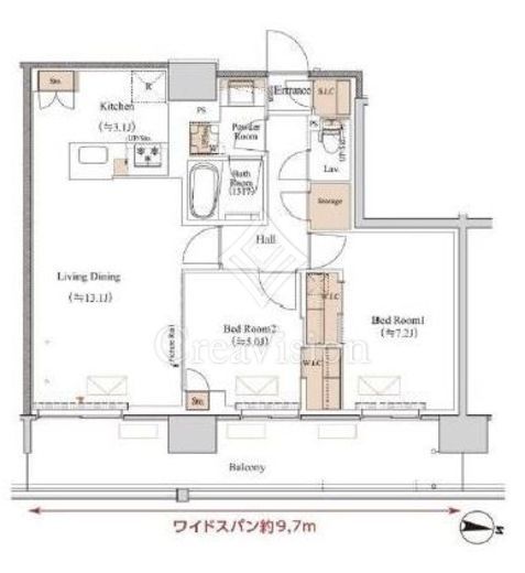 ブランシエスタ木場　1101号室　間取り