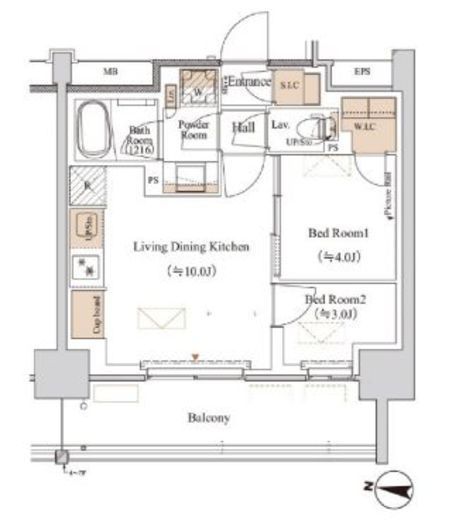 ブランシエスタ木場　1104号室　間取り
