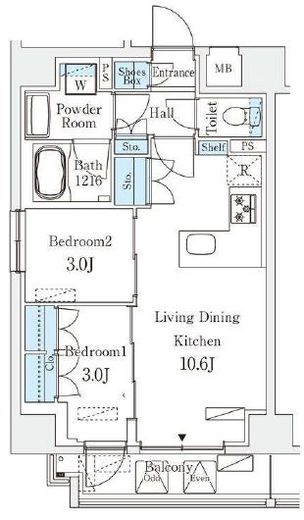 STANDZ亀戸　503号室　間取り