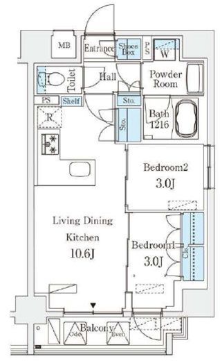 STANDZ亀戸　701号室　間取り