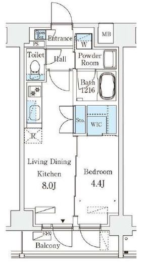 STANDZ亀戸　802号室　間取り