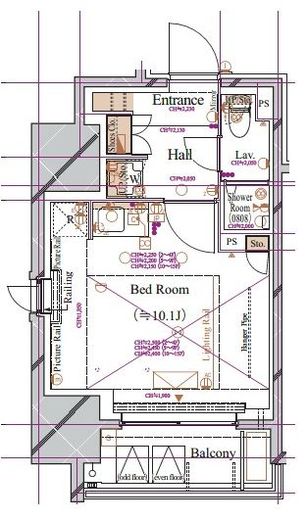ブランシエスタ浅草蔵前　305号室　間取り
