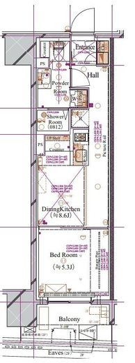 ブランシエスタ浅草蔵前　307号室　間取り
