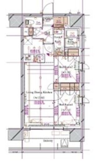 ブランシエスタ浅草蔵前　601号室　間取り