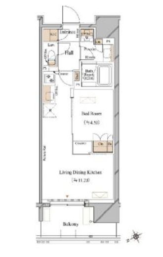 ブランシエスタ浅草蔵前　1002号室　間取り