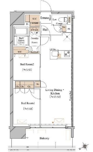 ブランシエスタ浅草蔵前　403号室　間取り