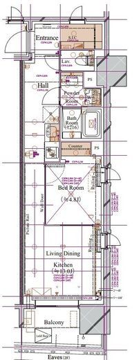 ブランシエスタ浅草蔵前　806号室　間取り