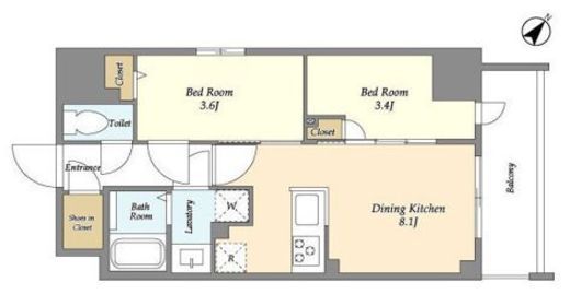 Augusta Residence新小岩　701号室　間取り