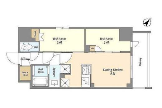 Augusta Residence新小岩　1101号室　間取り
