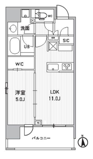 シーズンフラッツ新御徒町イースト　203号室　間取り