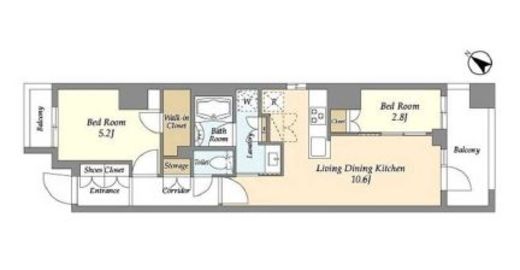グランカーサ瑞江　312号室　間取り