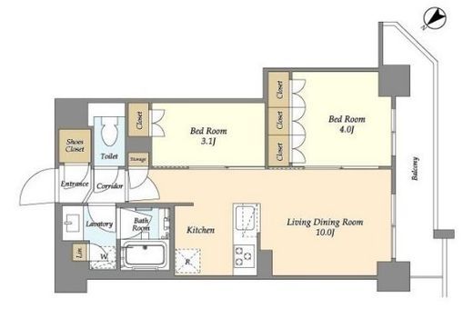 グランカーサ瑞江　401号室　間取り