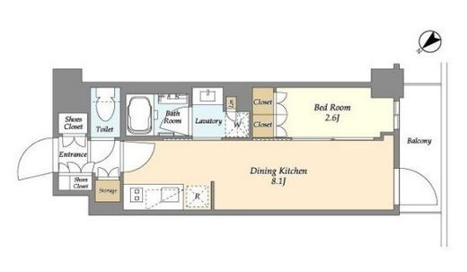 グランカーサ瑞江　408号室　間取り