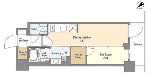 グランカーサ瑞江　409号室　間取り