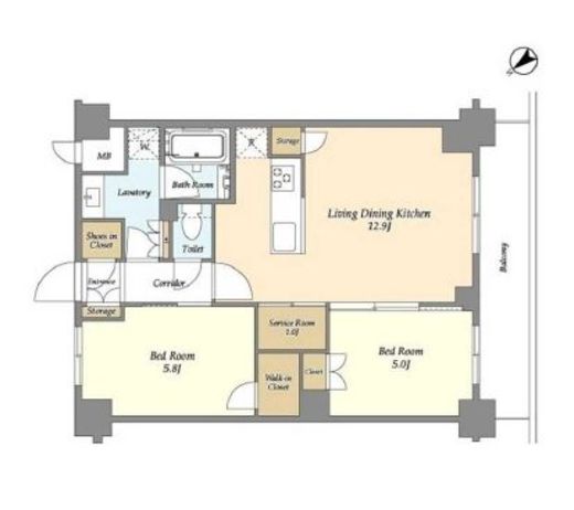 グランカーサ瑞江　503号室　間取り