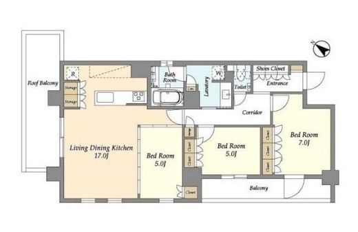 グランカーサ瑞江　603号室　間取り