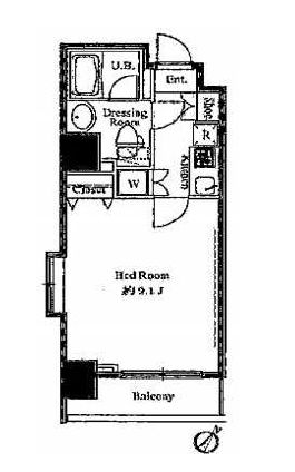 T&G神田マンション　901号室　間取り