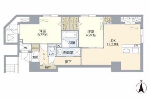 Skywood錦糸町　601号室　間取り