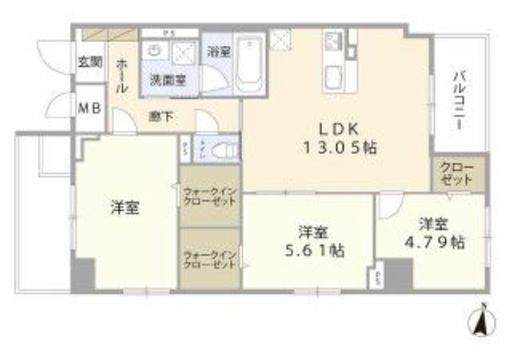 Skywood錦糸町　702号室　間取り