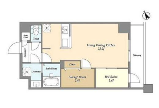 アルファコート曳舟2　802号室　間取り