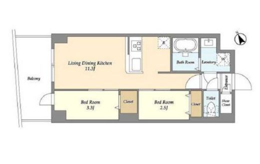 アルファコート曳舟2　708号室　間取り