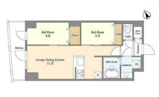 アルファコート曳舟2　507号室　間取り