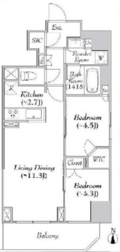ASMACI MAISON両国Ⅱ (アスマチメゾン両国Ⅱ)　503号室　間取り