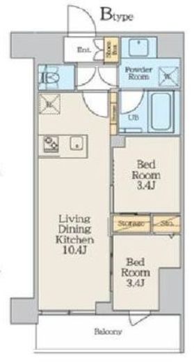 クレストコート本所吾妻橋North　203号室　間取り