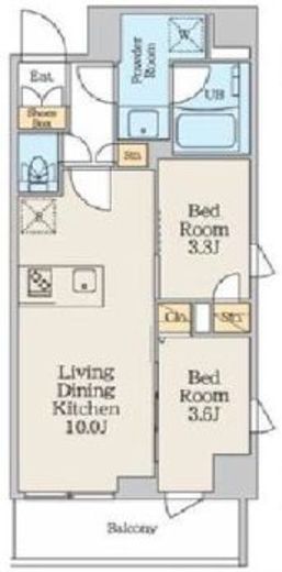 クレストコート本所吾妻橋North　401号室　間取り