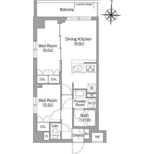 BPRレジデンス大島　101号室　間取り