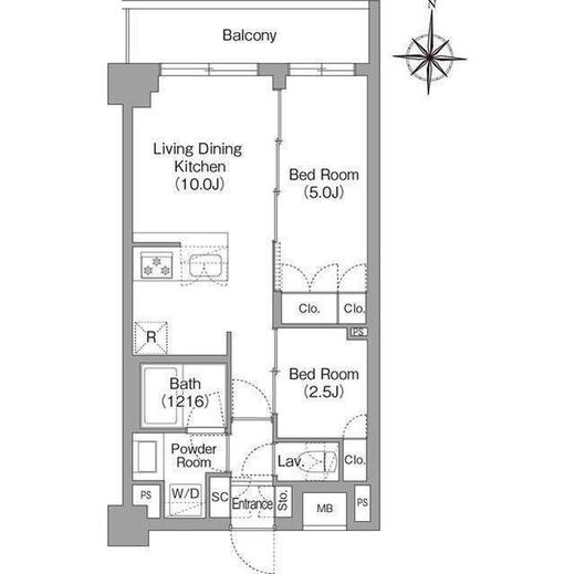 BPRレジデンス大島　109号室　間取り