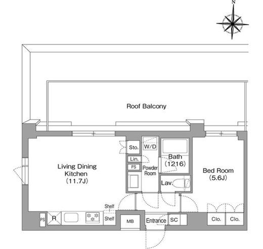 BPRレジデンス大島　501号室　間取り