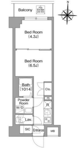 BPRレジデンス大島　103号室　間取り
