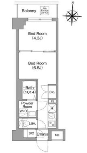 BPRレジデンス大島　105号室　間取り