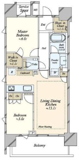 パークホームズ浅草六丁目　903号室　間取り
