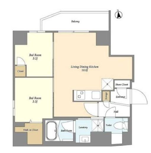 グランカーサ上野松が谷　701号室　間取り
