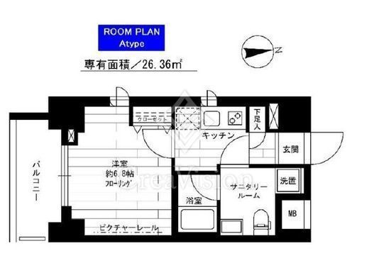 ステージファースト上野　8F1号室　間取り
