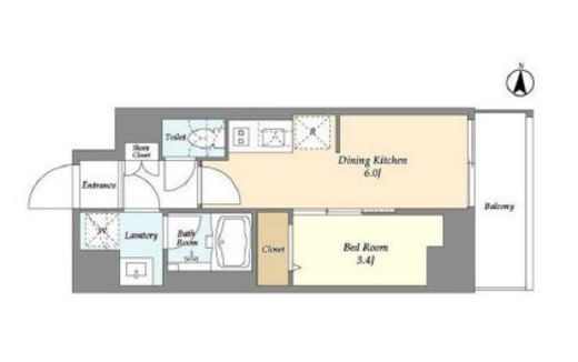 グランカーサ菊川　303号室　間取り