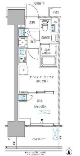 パークアクシス西大島コンフォートスクエア　1111号室　間取り