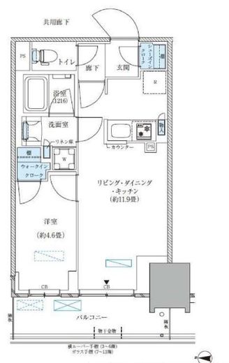パークアクシス西大島コンフォートスクエア　1129号室　間取り