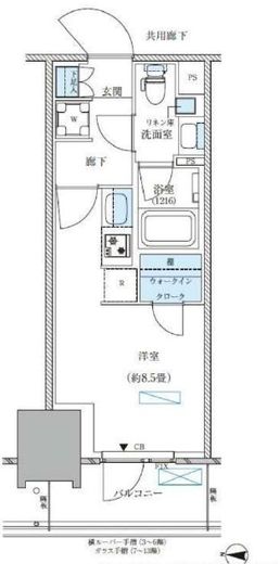 パークアクシス西大島コンフォートスクエア　1139号室　間取り